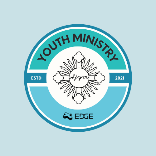 Circular graphic for Edge Youth Ministry